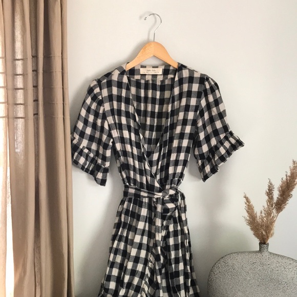 Anthropologie Black and White Checkered dress Small - Picture 1 of 7